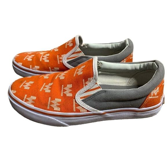 Whataburger Slip On Sneakers Casual Shoes 5 Orange Canvas Fast Food Flying W - Picture 2 of 9